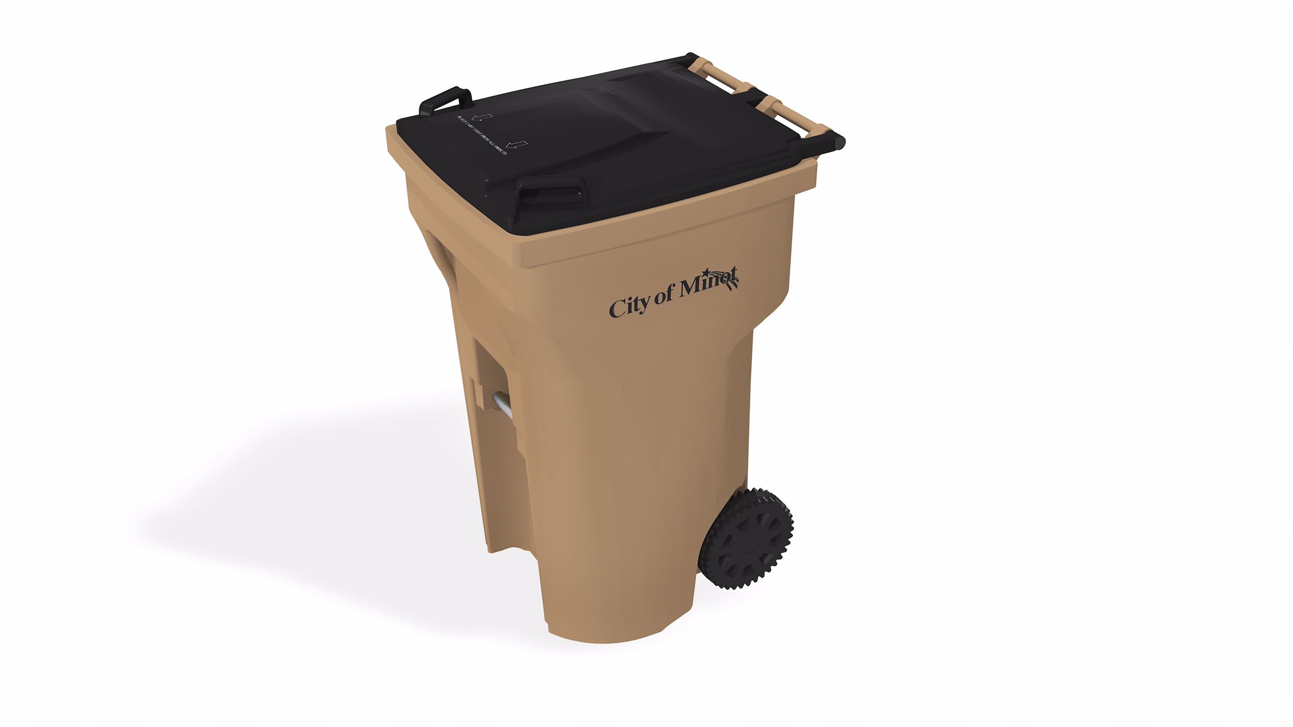 65 gal waste cart  city of Minot