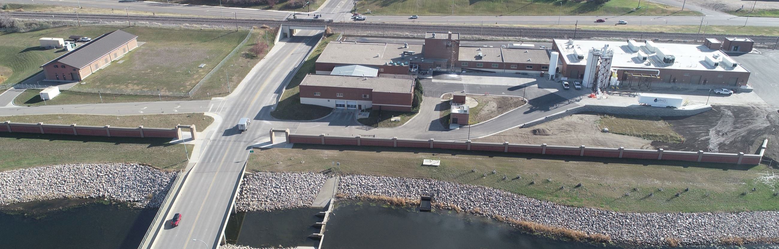 Aerial View Water Treatment Plant