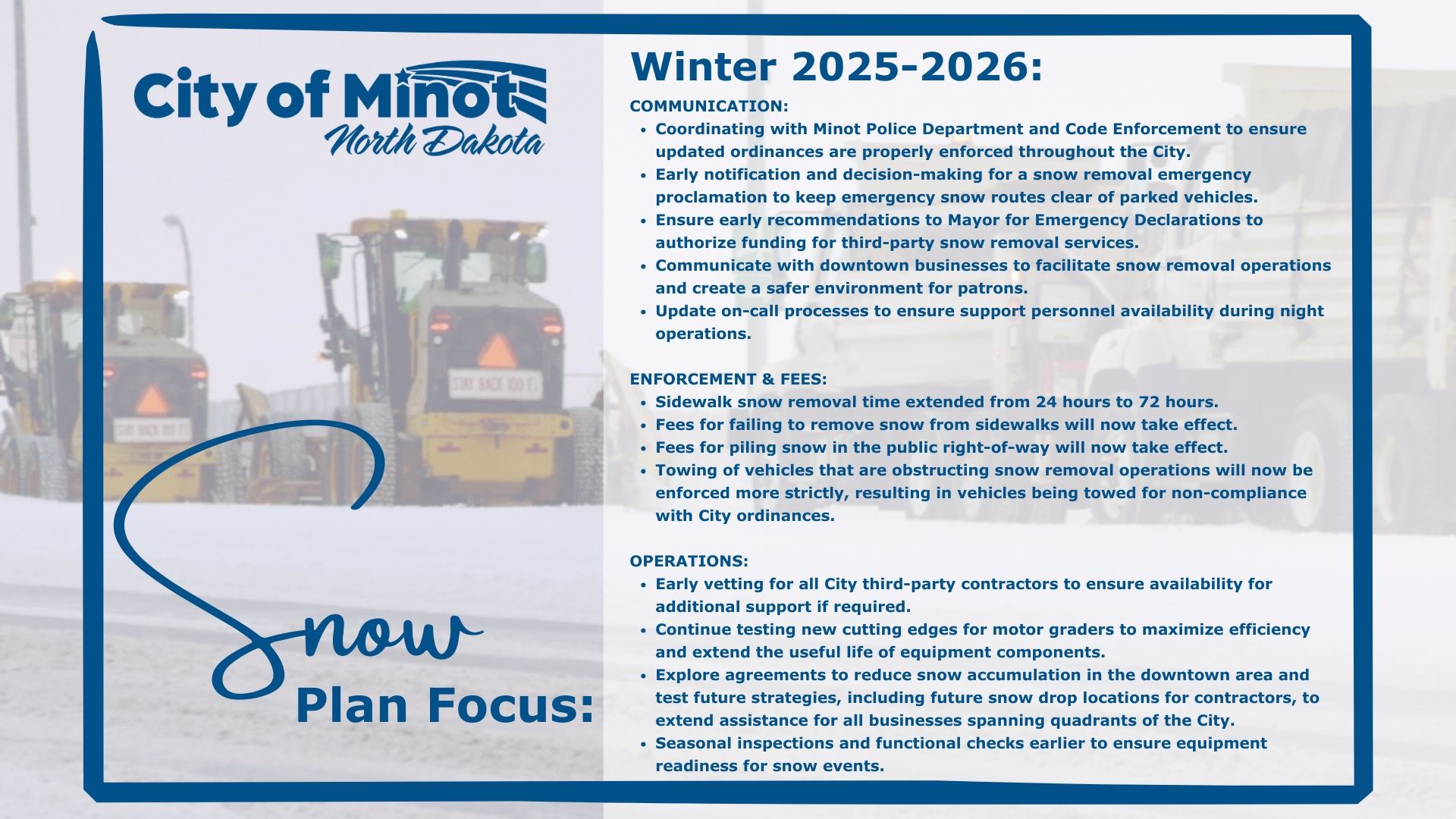 2025-2026 Snow Plan Focus